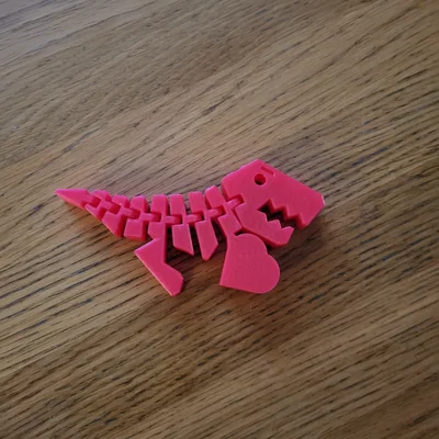 Mô hình khủng long T-Rex Valentine linh hoạt in 3D độc đáo