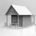 Nhà gỗ tí hon N Scale tỉ lệ 1:160 - Thumbnail 3