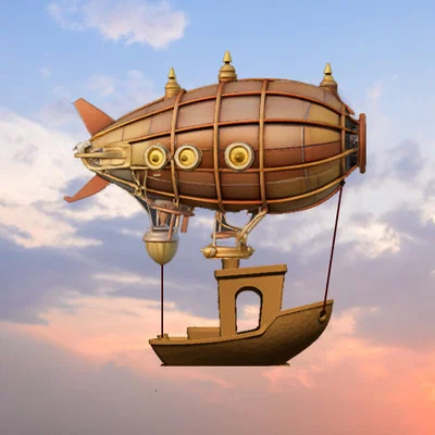 Mô hình Steampunk Benchy – Tác phẩm khí cầu nghệ thuật cho in 3D