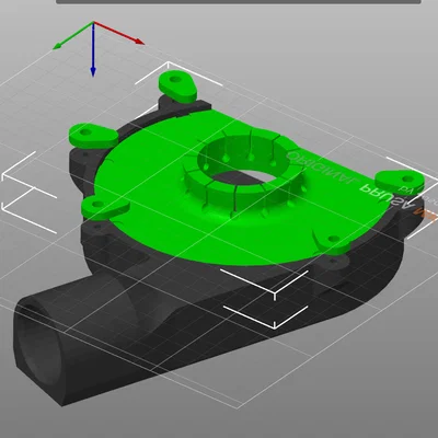 Ốp che bụi cho máy mài góc 125mm - Tự in 3D đơn giản hiệu quả