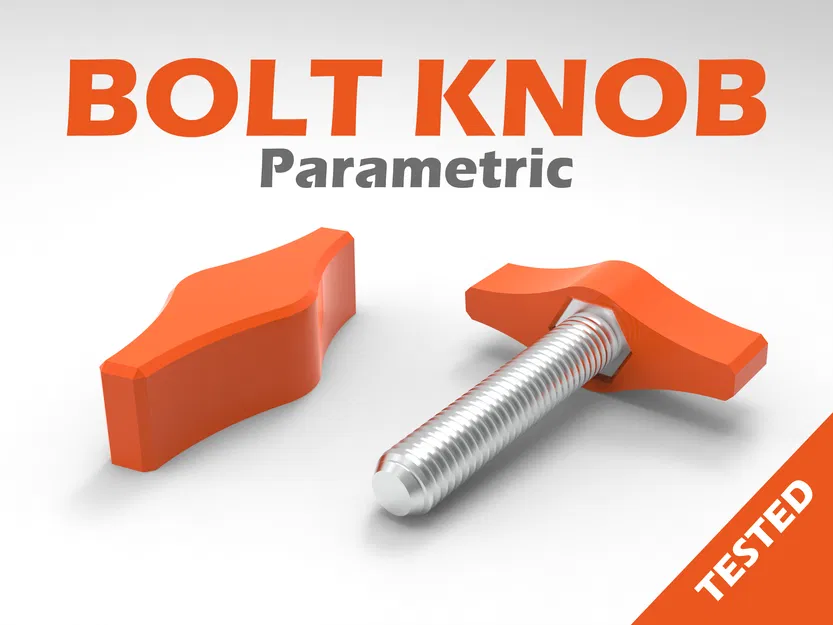 Mẫu Bolt Knob 3D Parametric tự làm tay vặn bu lông chuyên nghiệp - Image 1