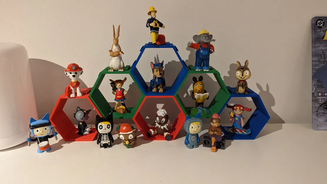 Kệ tổ ong xếp chồng cho mô hình Tonie (Đã cải thiện dung sai) - Image 1