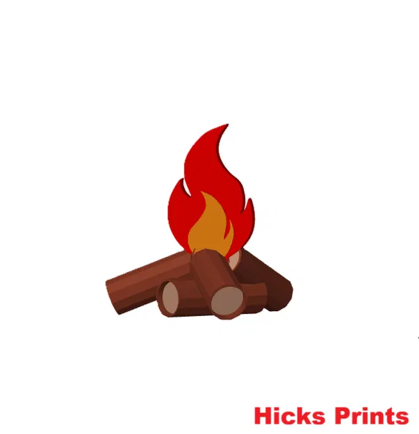 Mô hình đống lửa trại (Campfire) 3D cho fan game 99 Nights In A Forest - Image 1