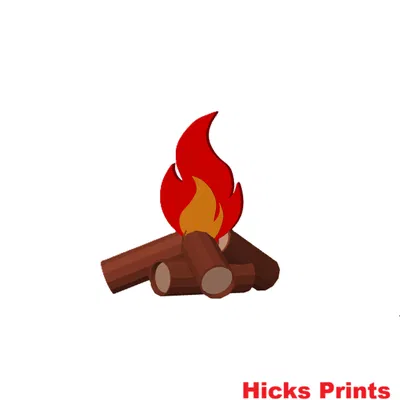 Mô hình đống lửa trại (Campfire) 3D cho fan game 99 Nights In A Forest