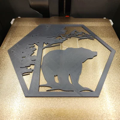 Bộ tranh treo tường lục giác hình thú rừng (Hexagon Wall Art) 3D