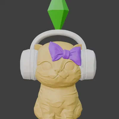 Mô hình chú mèo Sims (Sims cat)