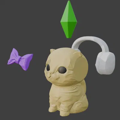 Mô hình chú mèo Sims (Sims cat)