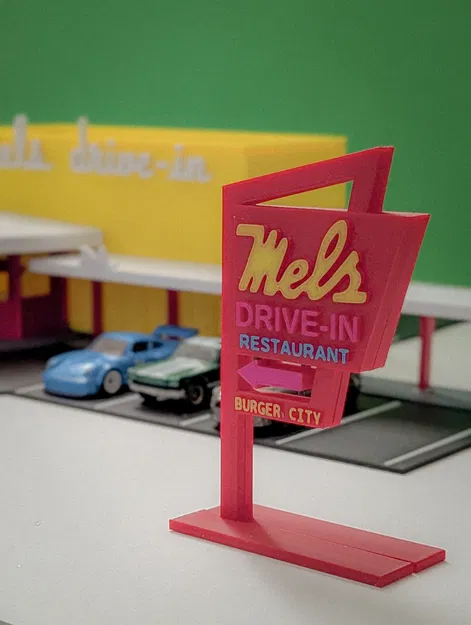 Bộ Mô Hình Mel's Drive-In - Diorama Hot Wheels Tỷ Lệ 1:64 - Image 4