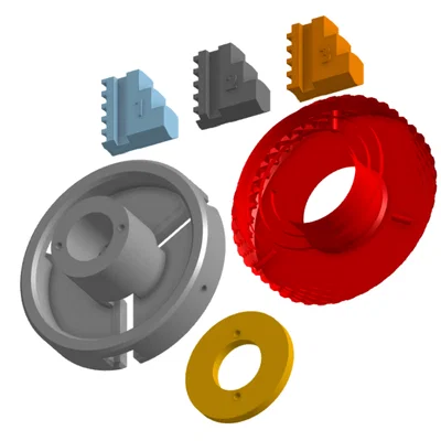 Đầu kẹp ba chấu đa năng cho máy tiện (Lathe Chuck) - Tự in 3D