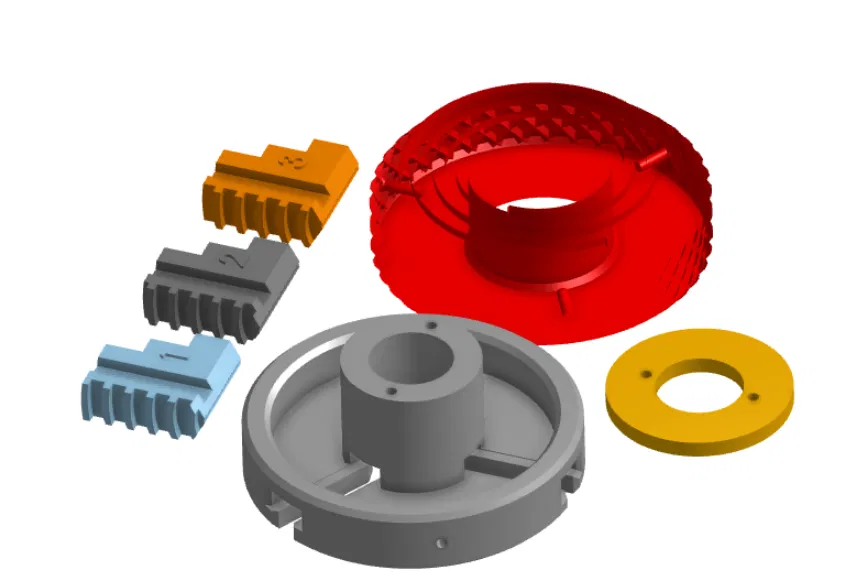Đầu kẹp ba chấu đa năng cho máy tiện (Lathe Chuck) - Tự in 3D - Image 3