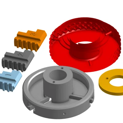 Đầu kẹp ba chấu đa năng cho máy tiện (Lathe Chuck) - Tự in 3D