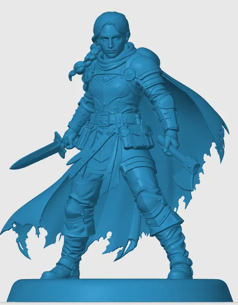 Mô hình chiến binh Human Fighter cho game RPG - Image 1