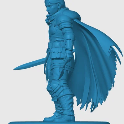 Mô hình chiến binh Human Fighter cho game RPG