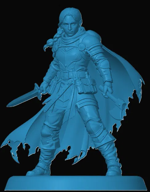 Mô hình chiến binh Human Fighter cho game RPG - Image 3