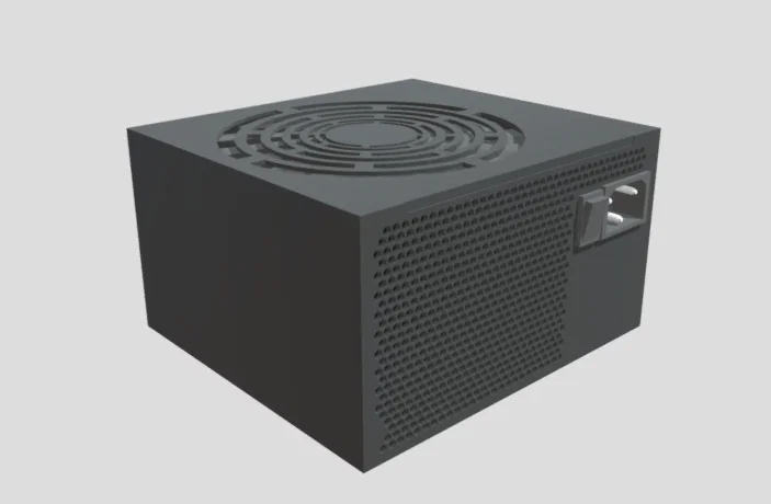 Mô hình 3D bộ nguồn máy tính (Power Supply) chi tiết sắc nét - Image 1