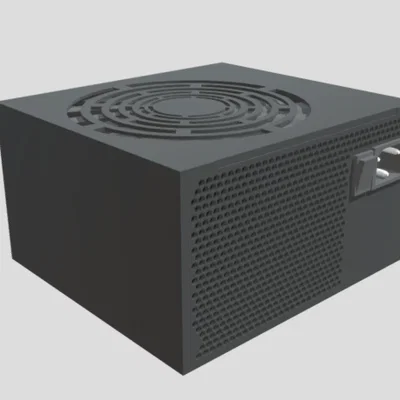Mô hình 3D bộ nguồn máy tính (Power Supply) chi tiết sắc nét