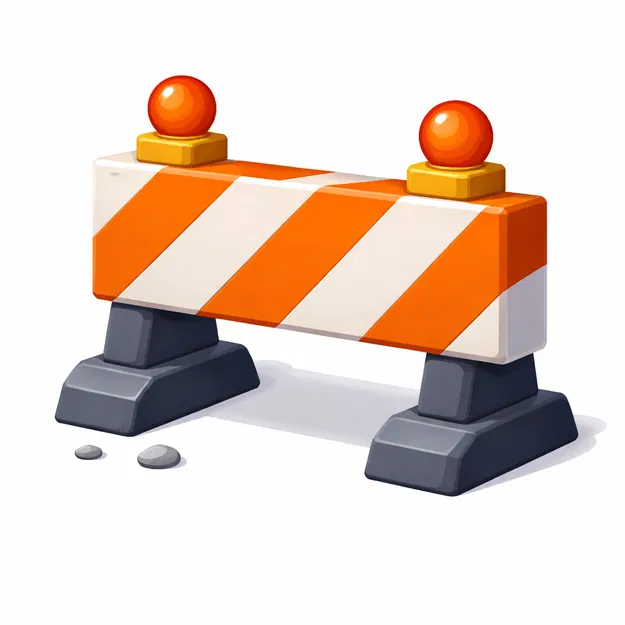 Mô hình rào chắn công trường Low Poly in 3D độc đáo - Image 1