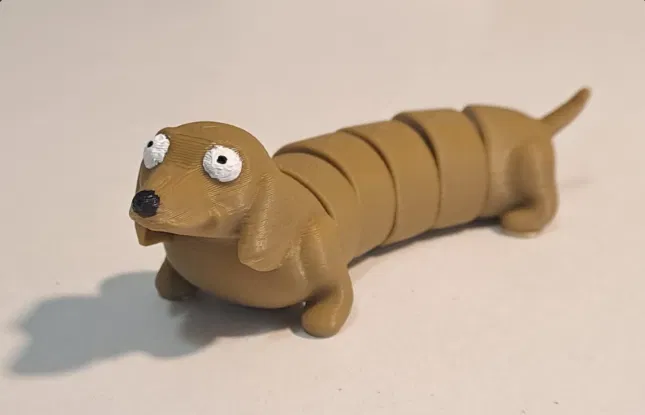Mô hình chó Dachshund khớp nối in 3D (Print in Place) cực dễ thương - Image 1