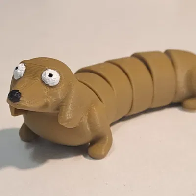 Mô hình chó Dachshund khớp nối in 3D (Print in Place) cực dễ thương