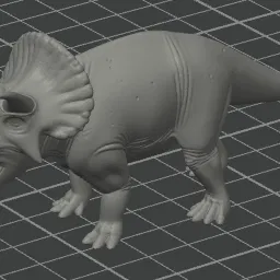 Mô hình khủng long ba sừng Triceratops sắc nét để in 3D