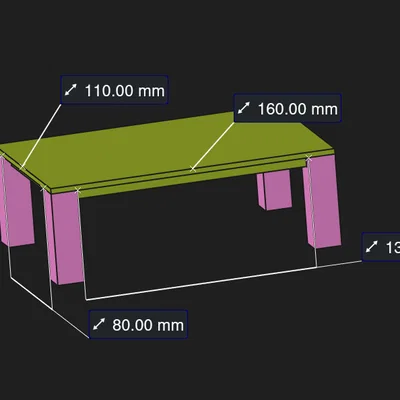 Mô hình bàn mini 3D cho Apple TV và phụ kiện gọn gàng