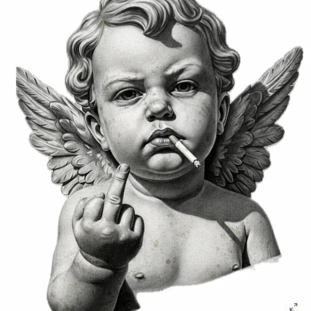 Mô hình 3D Thiên thần đeo kính râm (Angel with Sunglasses) cực ngầu - Image 1