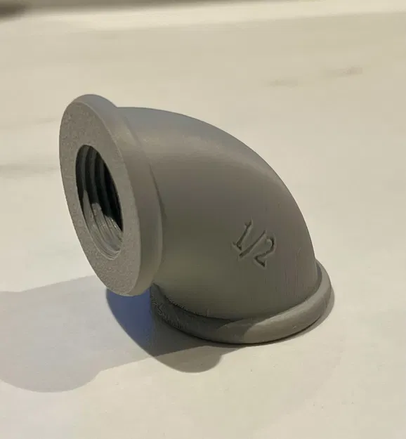 Mẫu in 3D Co nối ống 90 độ 1/2 inch chuẩn kỹ thuật - Image 2