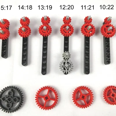 Bộ bánh răng tương thích Lego Technic với kích thước tùy chỉnh
