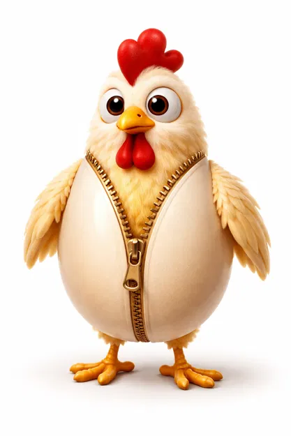 Chú gà con trong vỏ trứng có khóa kéo - Image 1