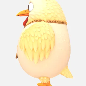 Chú gà con trong vỏ trứng có khóa kéo