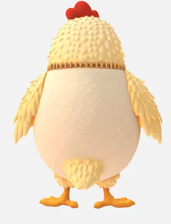 Chú gà con trong vỏ trứng có khóa kéo - Image 4