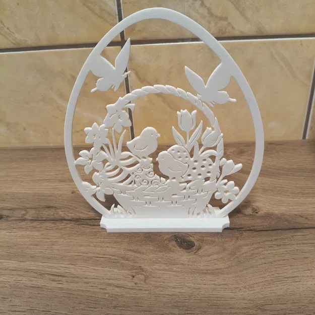 Mẫu trang trí quả trứng Phục Sinh 3D tinh tế cho bàn làm việc - Image 1