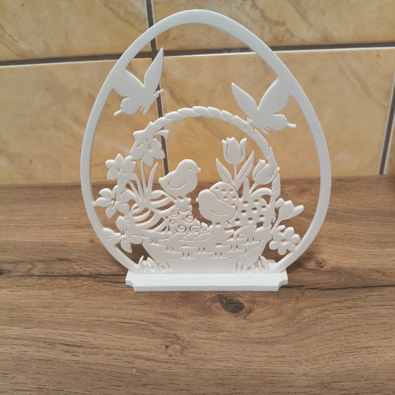 Mẫu trang trí quả trứng Phục Sinh 3D tinh tế cho bàn làm việc