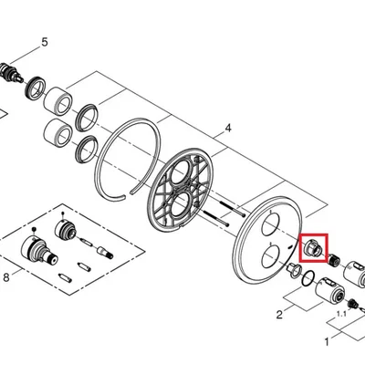 Linh kiện thay thế cho Grohe Atrio stop 19399000