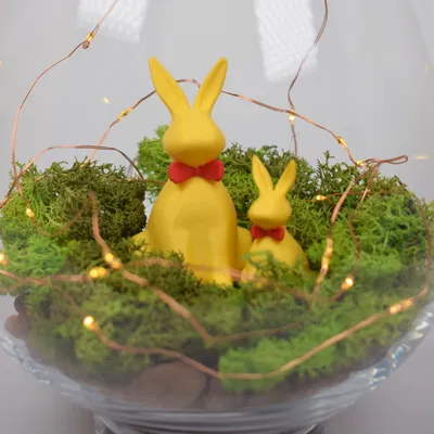 Chú thỏ Phục sinh dễ thương thắt nơ