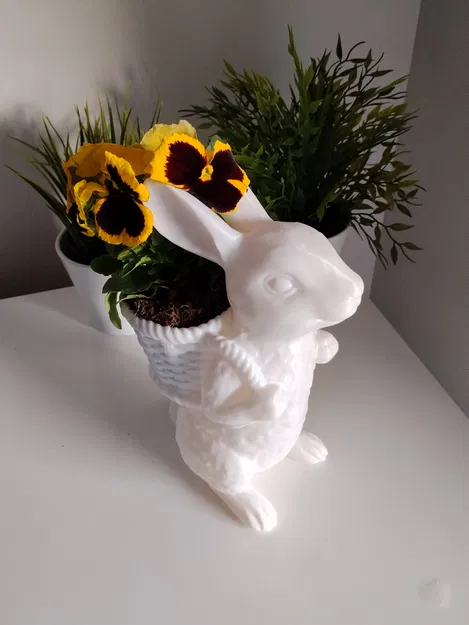 Chậu hoa thỏ Phục Sinh in 3D trang trí nhà cửa cực xinh - Image 1