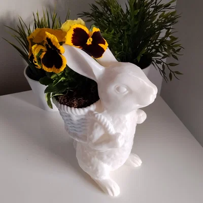 Chậu hoa thỏ Phục Sinh in 3D trang trí nhà cửa cực xinh