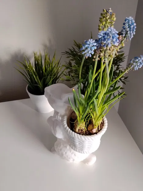 Chậu hoa thỏ Phục Sinh in 3D trang trí nhà cửa cực xinh - Image 3
