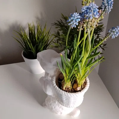 Chậu hoa thỏ Phục Sinh in 3D trang trí nhà cửa cực xinh