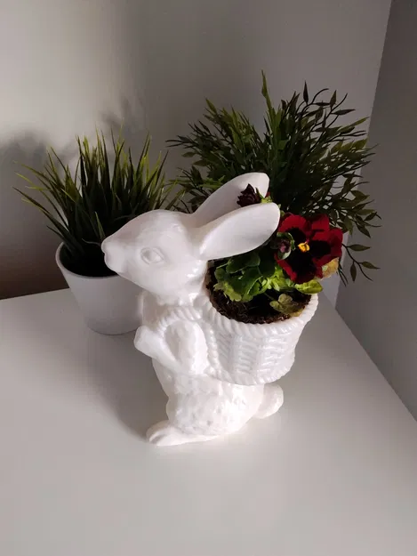 Chậu hoa thỏ Phục Sinh in 3D trang trí nhà cửa cực xinh - Image 4