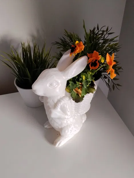Chậu hoa thỏ Phục Sinh in 3D trang trí nhà cửa cực xinh - Image 5
