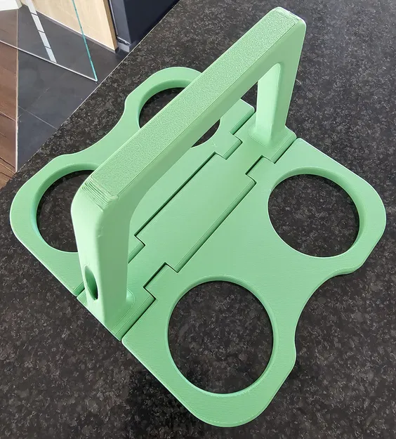 Khay Đựng 4 Ly Có Tay Cầm Gấp Gọn In Liền Khối - Image 1