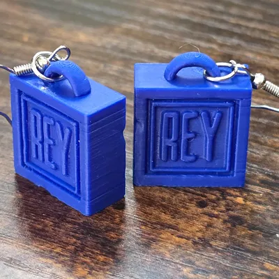 Mô hình 3D bông tai và móc khóa hình bánh xà phòng Jabon Rey độc đáo