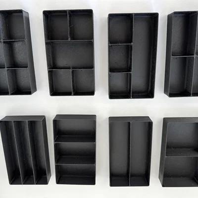 Bộ sưu tập hộp đựng linh kiện 16 ngăn (2 độ cao) - Tương thích khay Aldi