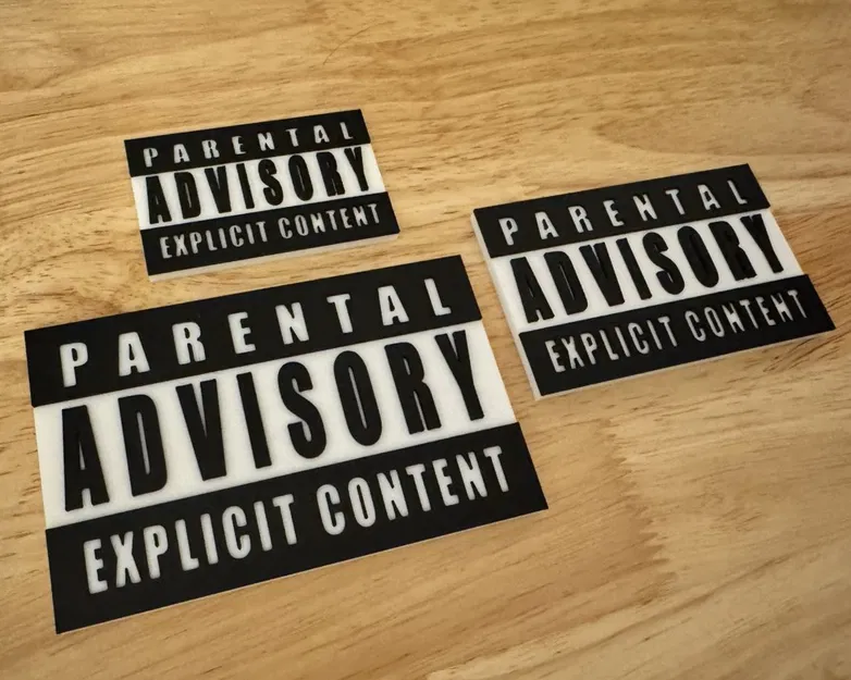 Nam châm tủ lạnh Parental Advisory - In đa màu, dễ dàng đổi sợi nhựa - Image 1