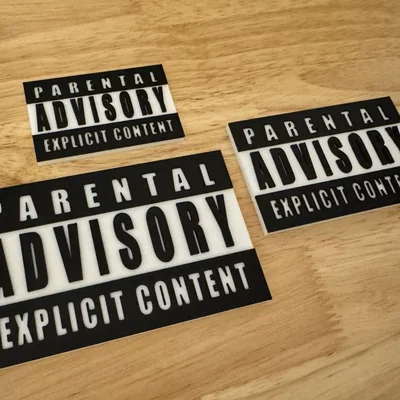 Nam châm tủ lạnh Parental Advisory - In đa màu, dễ dàng đổi sợi nhựa
