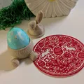 Đế lót ly trang trí Phục sinh / Oster-Tisch Dekoration in trên vải - Thumbnail 2