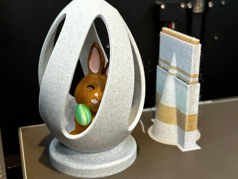 Mô hình 3D trứng Phục sinh với chú thỏ đáng yêu (Easter Egg Bunny) - Image 1