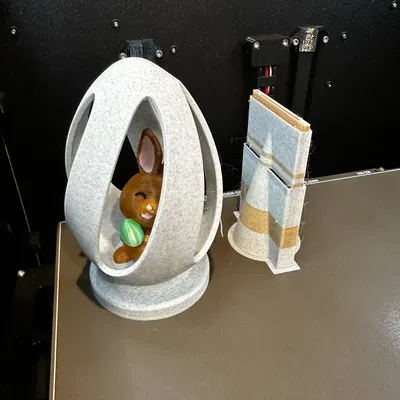 Mô hình 3D trứng Phục sinh với chú thỏ đáng yêu (Easter Egg Bunny)