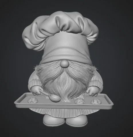 Mô hình chú lùn Cookie Gnome làm bánh 3D đáng yêu - Image 1